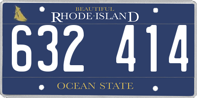 RI license plate 632414