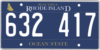 RI license plate 632417