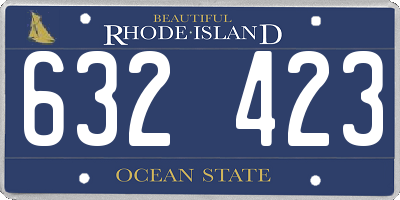 RI license plate 632423