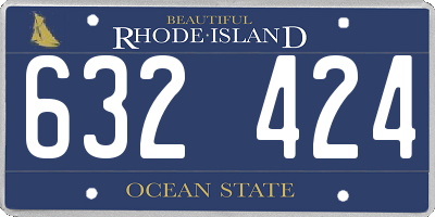 RI license plate 632424
