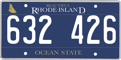 RI license plate 632426