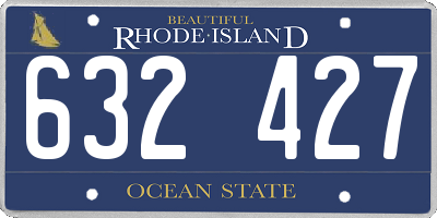 RI license plate 632427