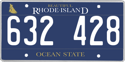 RI license plate 632428