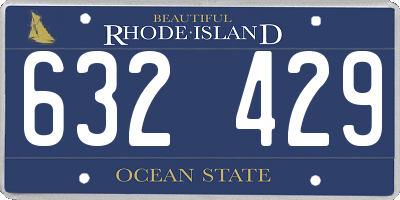 RI license plate 632429