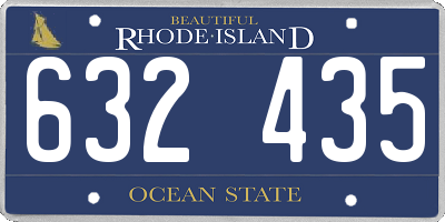 RI license plate 632435