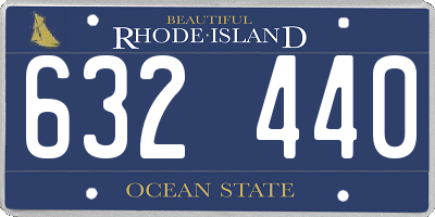 RI license plate 632440