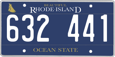 RI license plate 632441