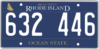 RI license plate 632446