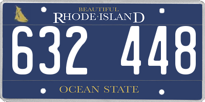 RI license plate 632448
