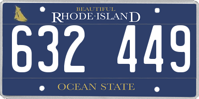 RI license plate 632449