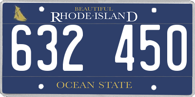 RI license plate 632450