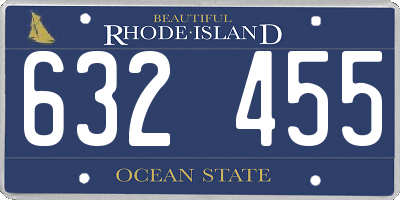 RI license plate 632455