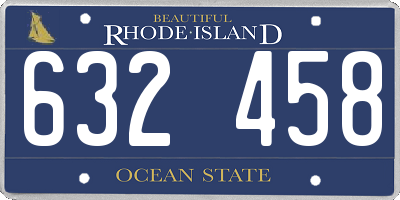 RI license plate 632458