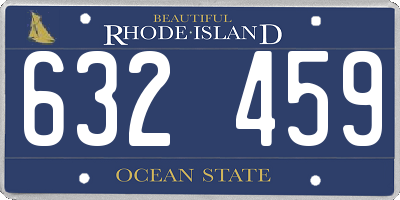 RI license plate 632459