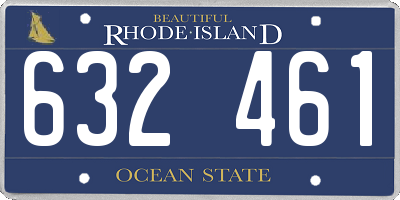 RI license plate 632461