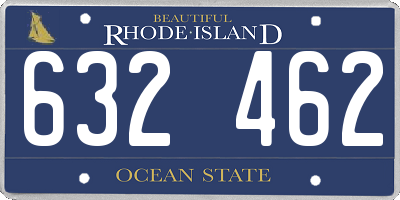 RI license plate 632462