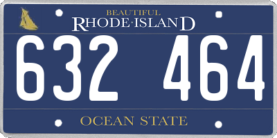 RI license plate 632464