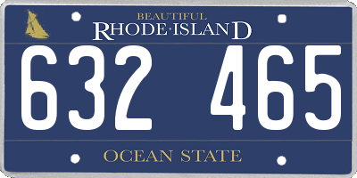 RI license plate 632465
