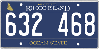 RI license plate 632468