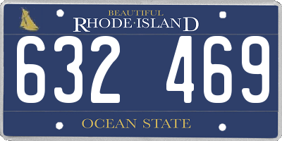 RI license plate 632469