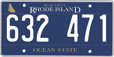 RI license plate 632471