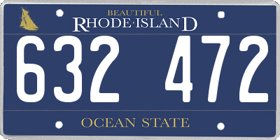 RI license plate 632472