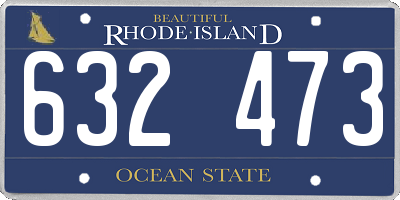 RI license plate 632473