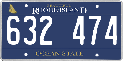 RI license plate 632474
