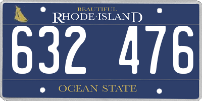 RI license plate 632476