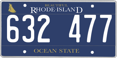 RI license plate 632477