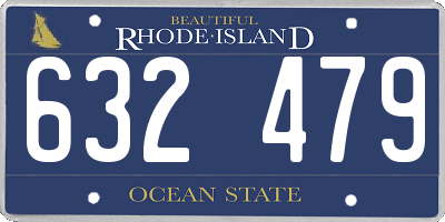 RI license plate 632479