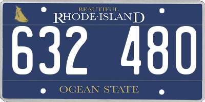 RI license plate 632480