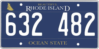 RI license plate 632482
