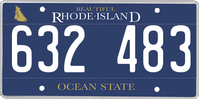 RI license plate 632483