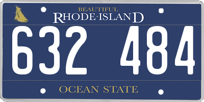 RI license plate 632484
