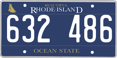 RI license plate 632486