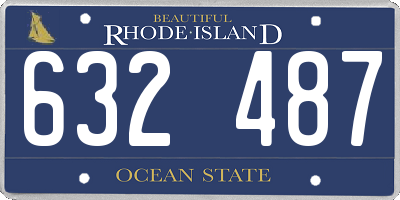 RI license plate 632487