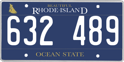 RI license plate 632489