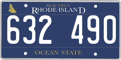 RI license plate 632490