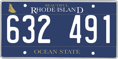 RI license plate 632491