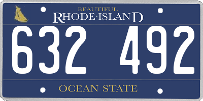 RI license plate 632492