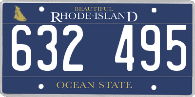RI license plate 632495