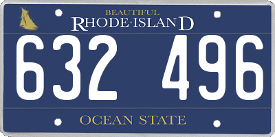 RI license plate 632496