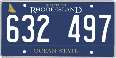 RI license plate 632497
