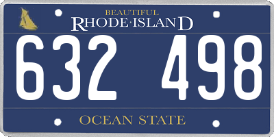 RI license plate 632498