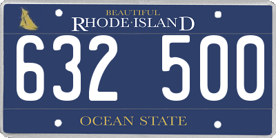 RI license plate 632500