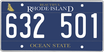 RI license plate 632501