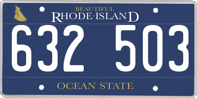 RI license plate 632503