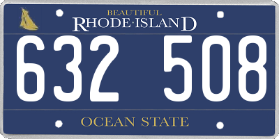 RI license plate 632508