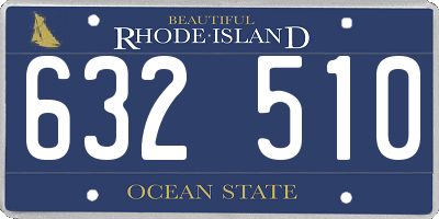 RI license plate 632510